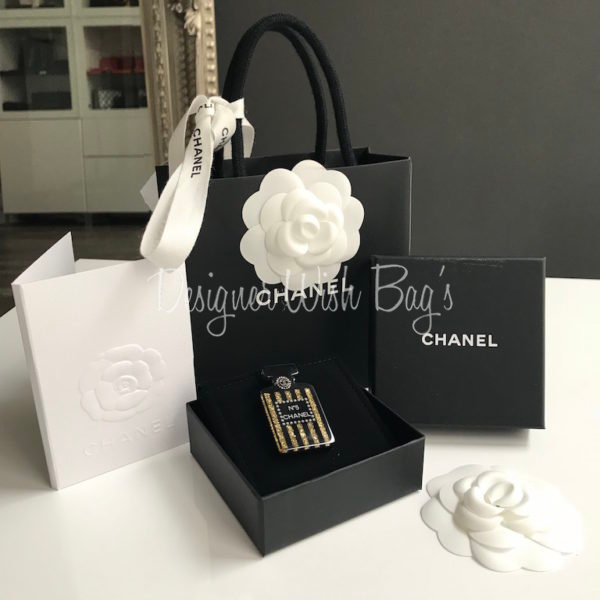 CHANEL Novelty Charm 2022 Holiday Christmas Limited set of 3 Bottle Charm  Moon