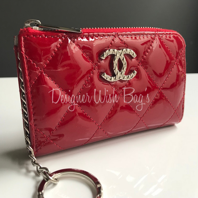 chanel key and card holder case
