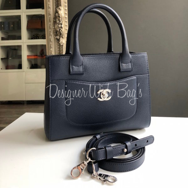 Chanel Mini Executive Tote Navy - Designer WishBags