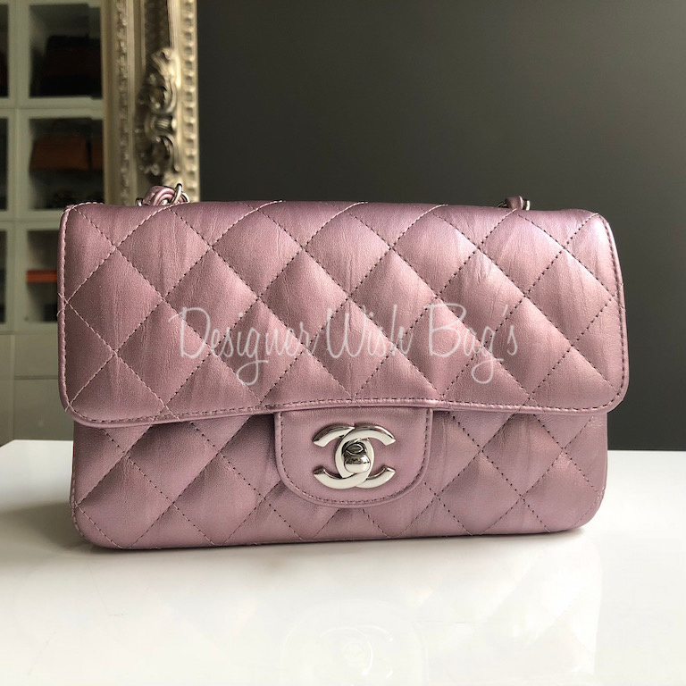 Chanel Mini Crumpled Iridescent Pink - Designer WishBags