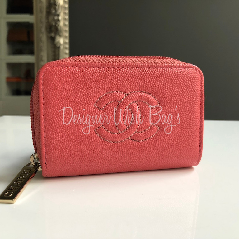 Chanel Pink CC Coin Purse/ Wallet - Designer WishBags