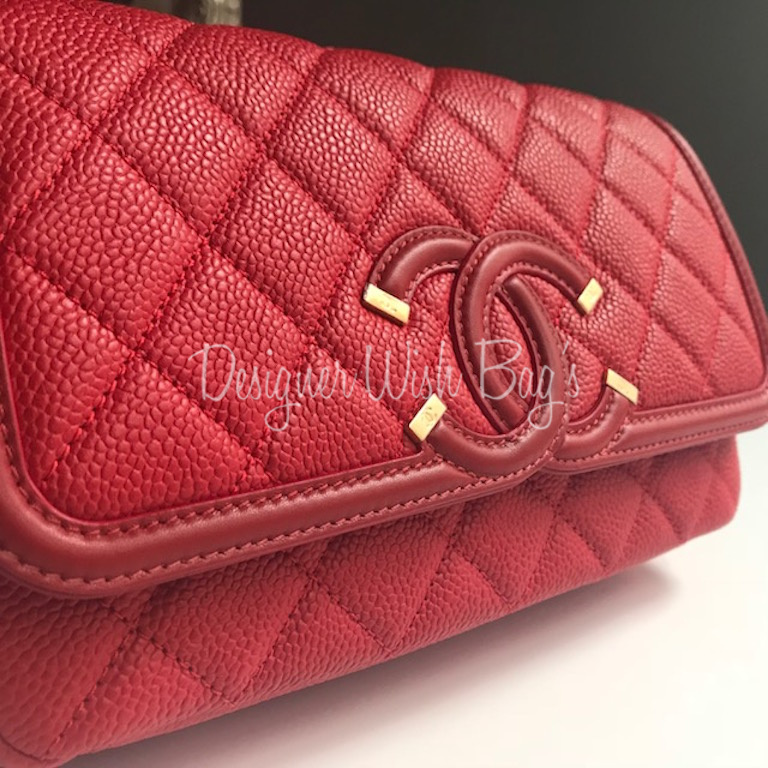 Chanel Red Filigree Flap Bag NEW - Designer WishBags