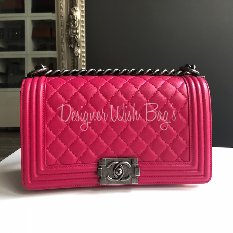 Chanel Boy Leather Crossbody Bag In Pink