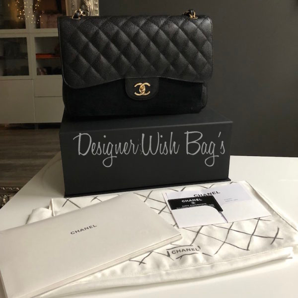 Chanel Jumbo Black Caviar GHW Brand New 2018