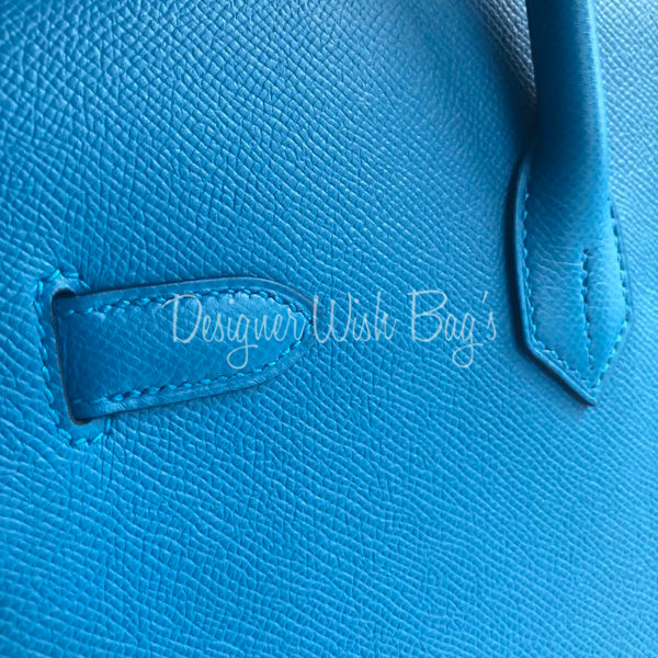 Hermès Birkin 35 Bag Blue Zanzibar Epsom Leather Gold Hardware