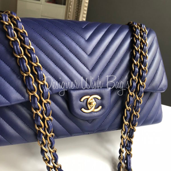 Chanel Medium Boy Bag Blue Caviar Light Gold Hardware – Madison