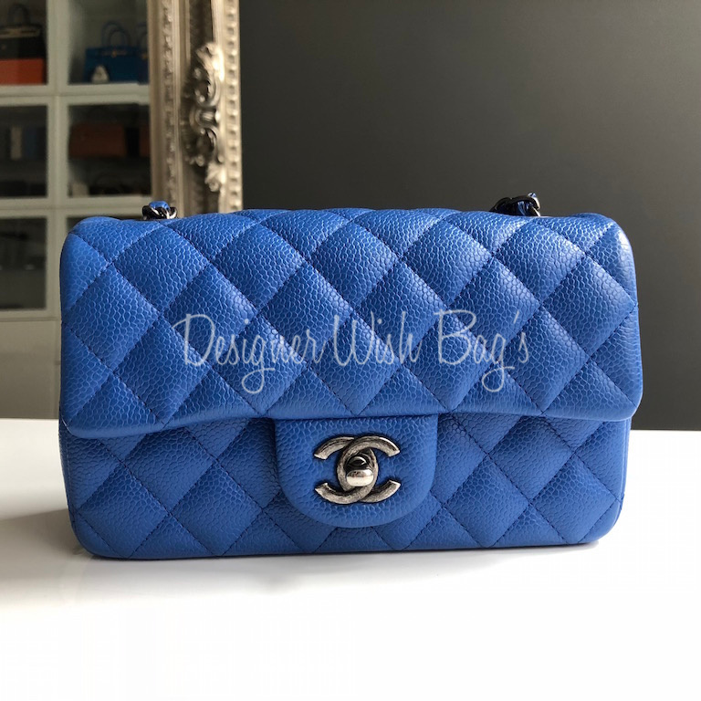 Chanel Mini Rectangular Royal Blue - Designer WishBags