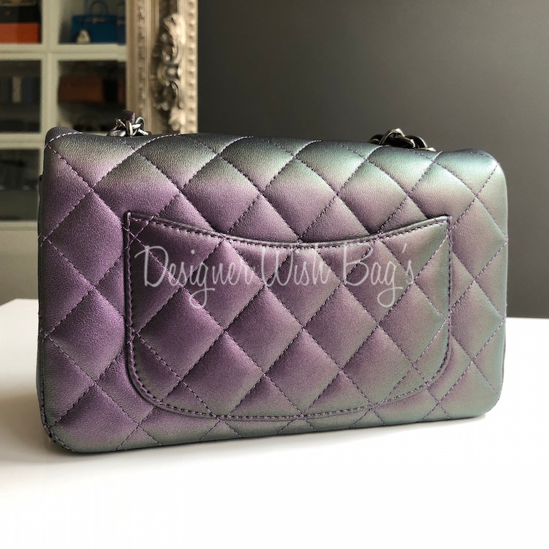 Chanel Mini Square Quilted Iridescent Pink Silver Hardware – Coco Approved  Studio