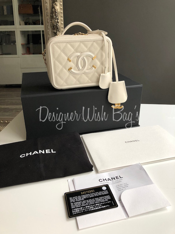 Chanel Vanity Bag Filigree Of White - Designer WishBags