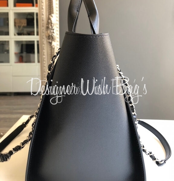 Chanel Black Caviar Deauville Medium - Designer WishBags