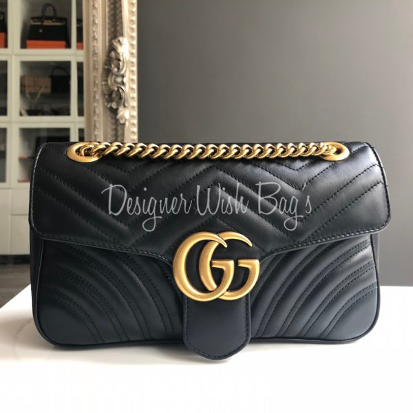 gucci marmont small black leather