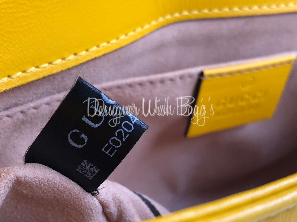 gucci marmont mini yellow