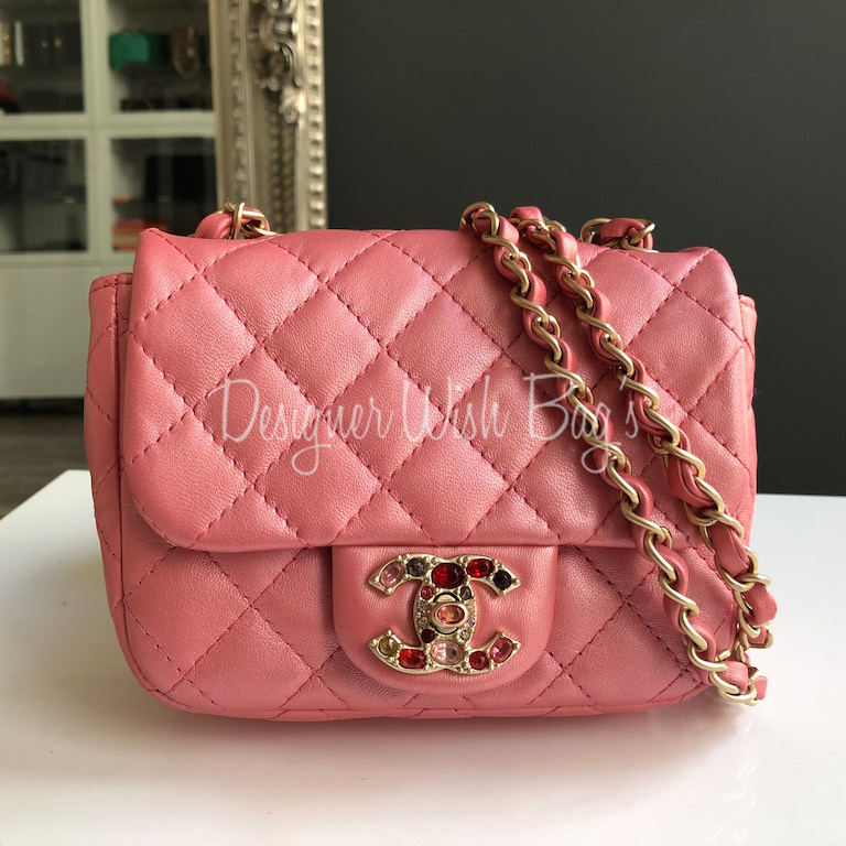 Chanel Mini Bag Pink Swarovski Crystals