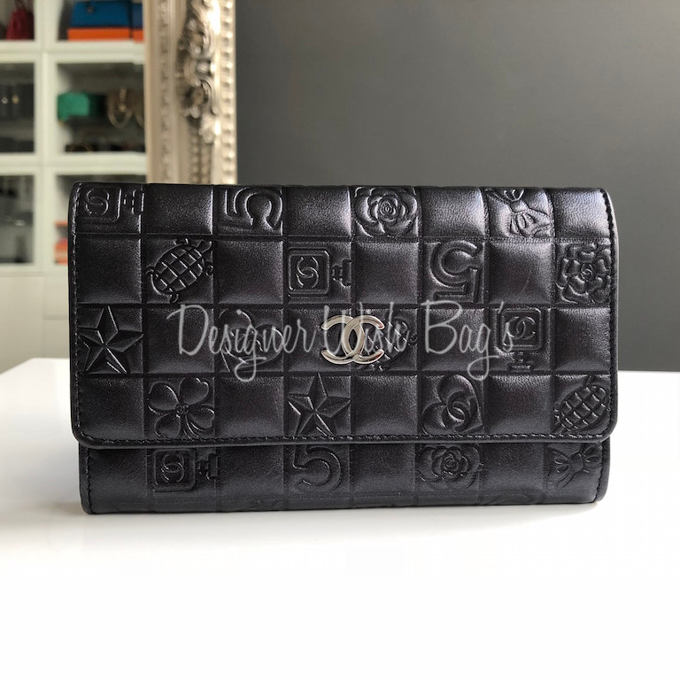 chanel phone wallet case leather