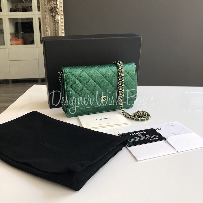 Designer Wish Bags's Instagram profile post: “Family Picture 💚 New  Iridescent Emerald Chanel Caviar Green 18S💚 - Timeless Doubl…