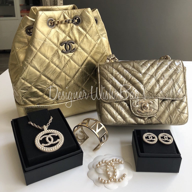 Chanel Gold Quilted Aged Calfskin Small Gabrielle Backpack Gold And  Ruthenium Hardware, 2017-2018 Available For Immediate Sale At Sotheby's