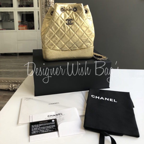 Chanel Gold Quilted Aged Calfskin Small Gabrielle Backpack Gold And  Ruthenium Hardware, 2017-2018 Available For Immediate Sale At Sotheby's