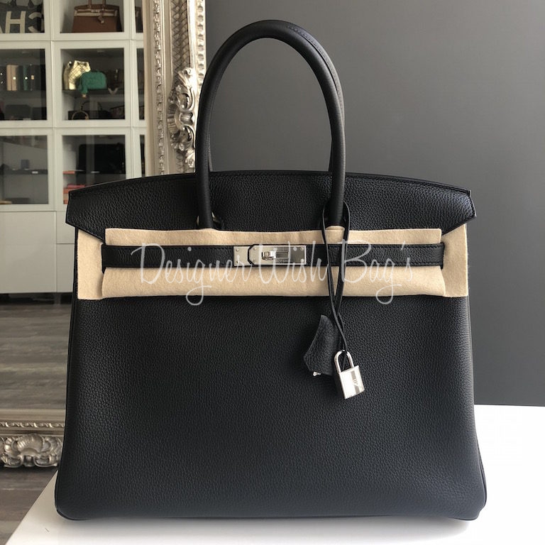 Hermès Birkin 35 Black Togo PHW - Designer WishBags