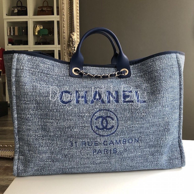 Chanel Deauville Blue Glitter - Designer WishBags