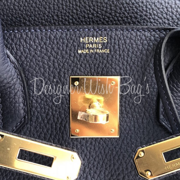 Hermès Birkin 25 Bleu Nuit Togo Gold Hardware
