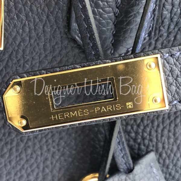 Sac Birkin 30 Hermes bleu nuit - VALOIS VINTAGE PARIS
