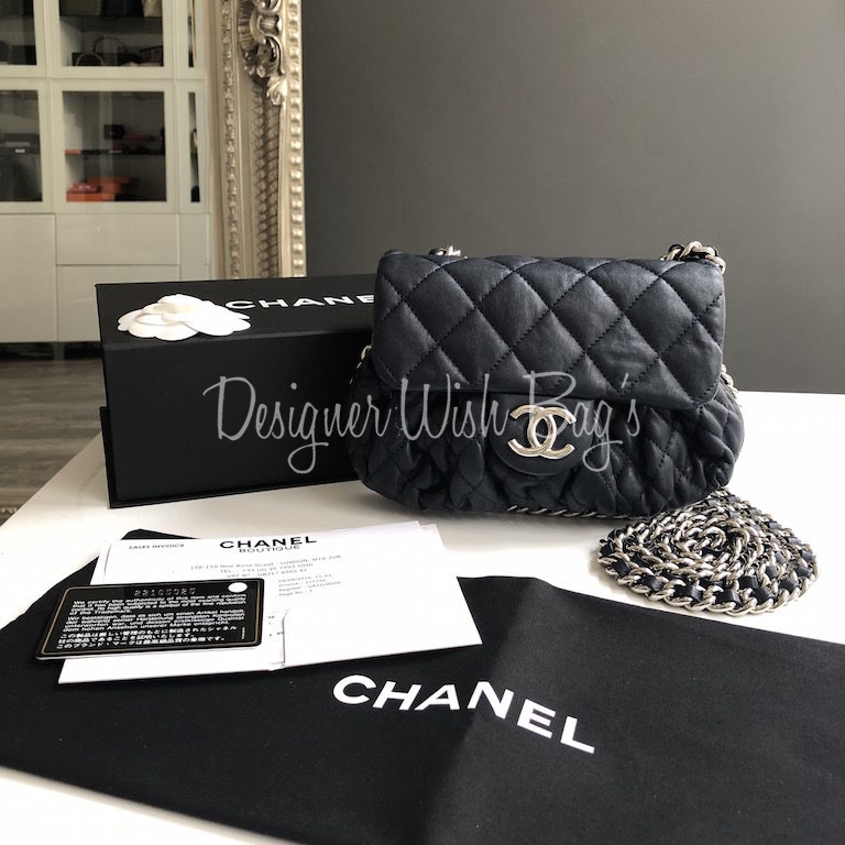 Chanel Navy Chain Around Mini - Designer WishBags