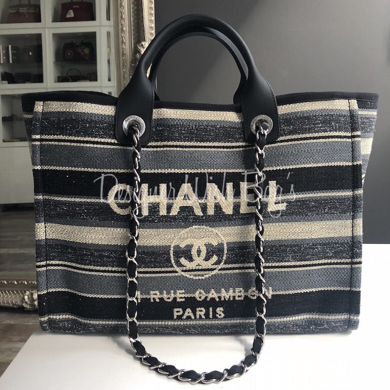 Chanel Deauville Blue Stripes 18A - Designer WishBags