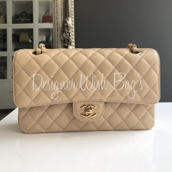 chanel classic black caviar bag