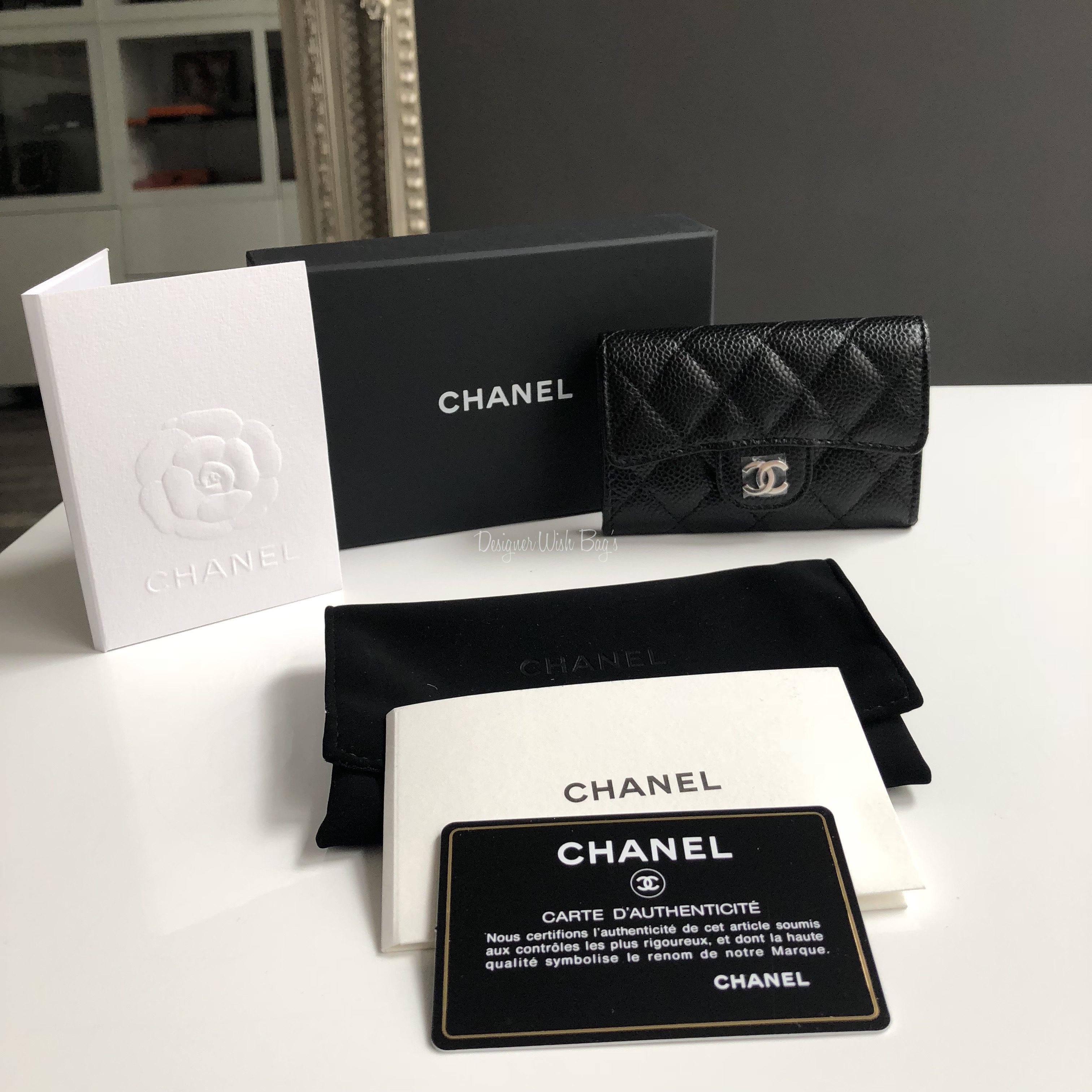 Chanel Classic Zipped Coin Purse  Black Caviar Silver Hardware – loveholic