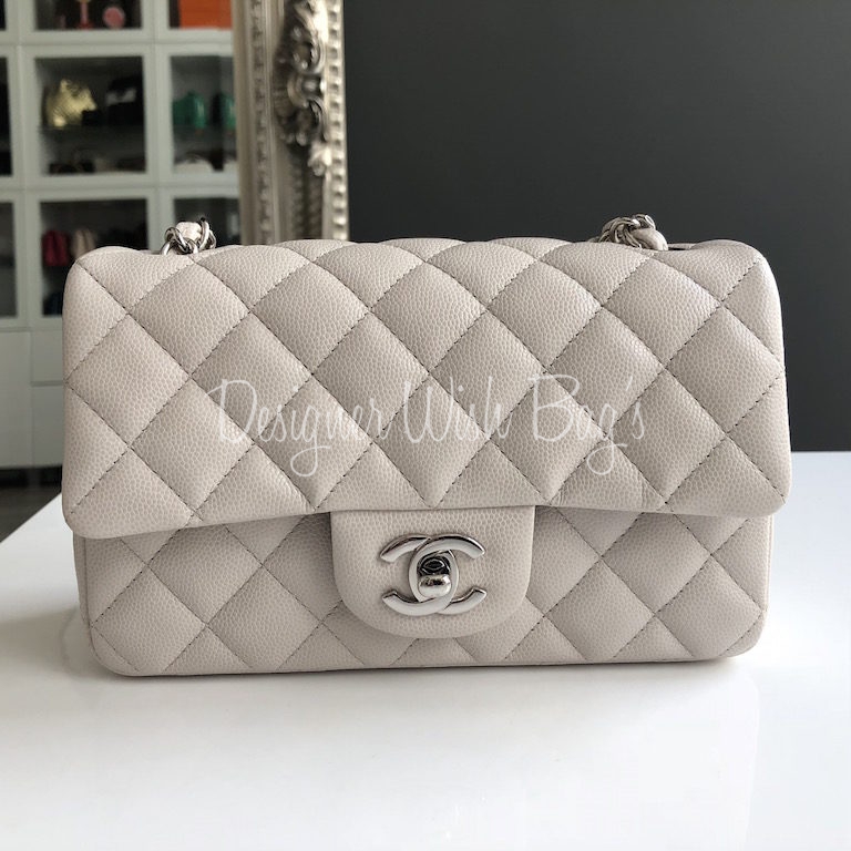 Chanel Mini Ivory Caviar C18