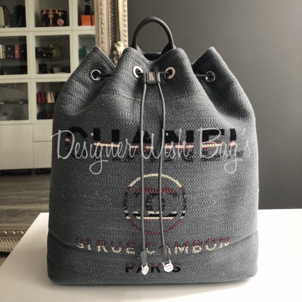 Chanel Deauville Backpack Grey - Designer WishBags