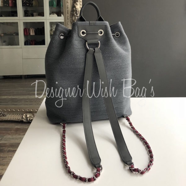 Chanel Deauville Backpack Grey - Designer WishBags