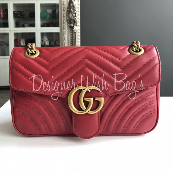 Gucci Marmont Red Small - Designer WishBags