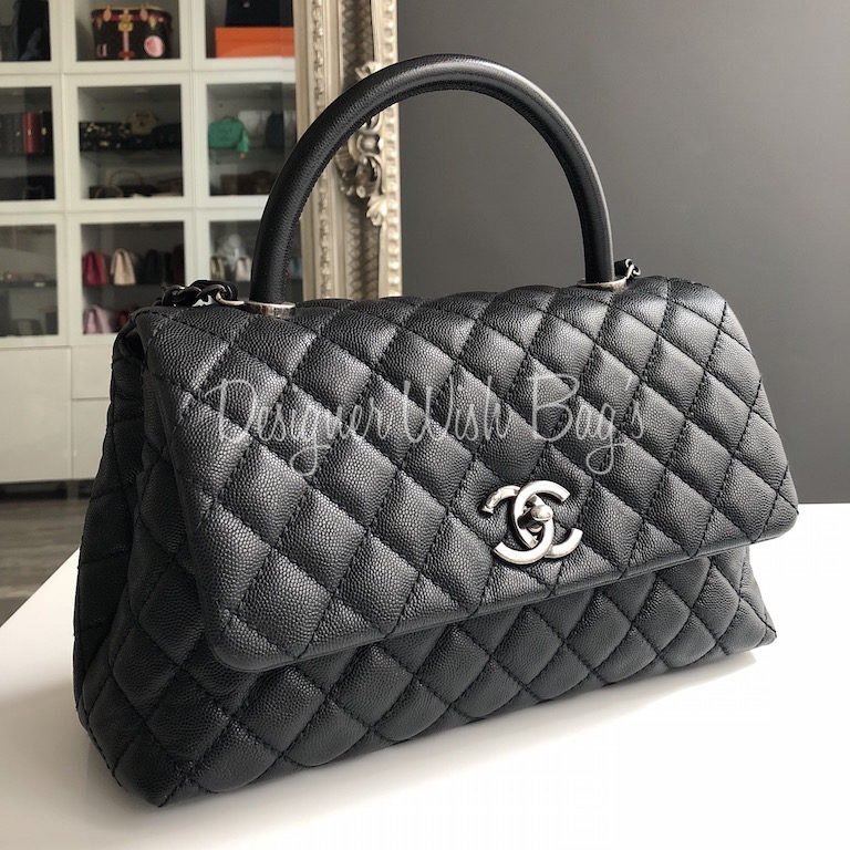 Chanel Coco Handle Small/Mini, Black Caviar with Ruthenium