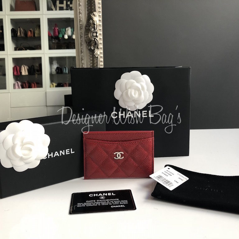 Chanel Card Holder Red 14C - Designer WishBags
