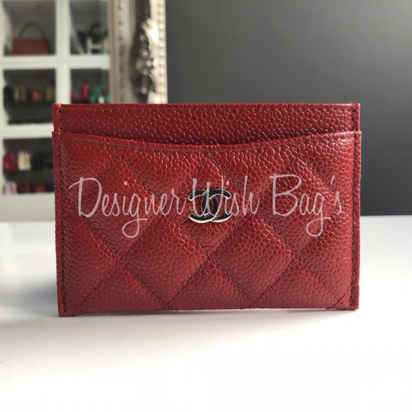Chanel Card Holder Red 14C