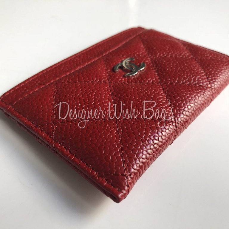 カードケース・名刺入れ Chanel Classic Card Holder Grained Calfskin & Gold Red Card Holders - Small Leather Goods — Fashion | CHANEL