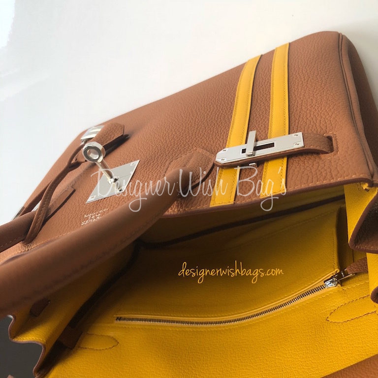 Hermes Officier Birkin Bag Limited Edition Togo with Swift 30 Brown  210000130