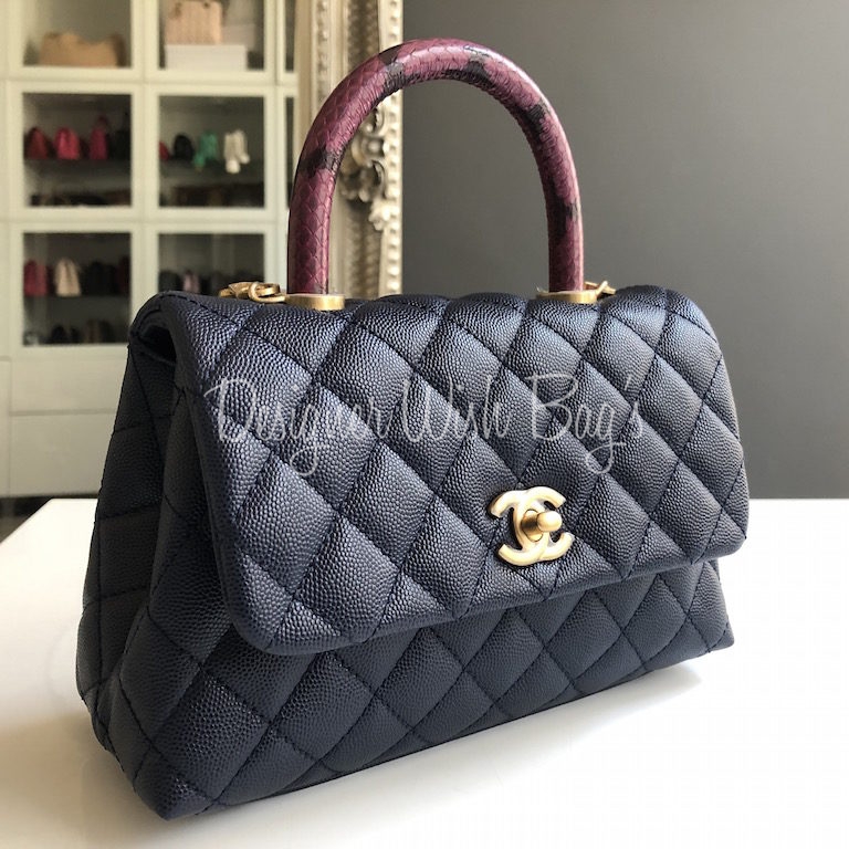 Chanel Small Shearling Coco Bag - Blue Handle Bags, Handbags - CHA692996