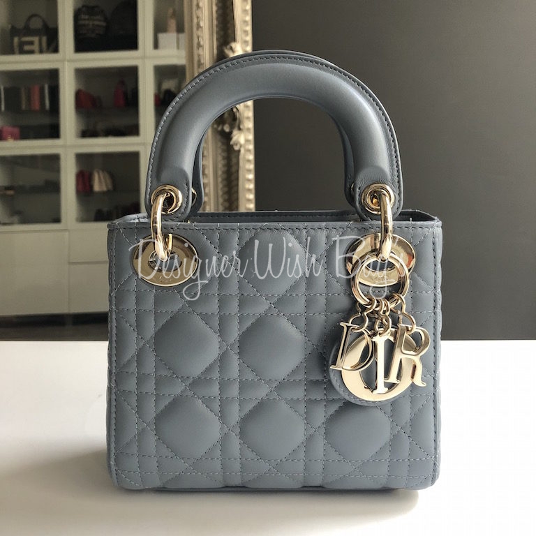Mini Lady Dior Grey - Brand New - Designer WishBags