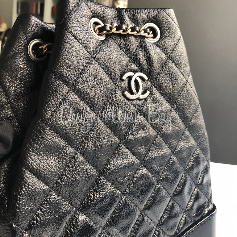 Chanel Gabrielle Black Backpack 18S - Designer WishBags