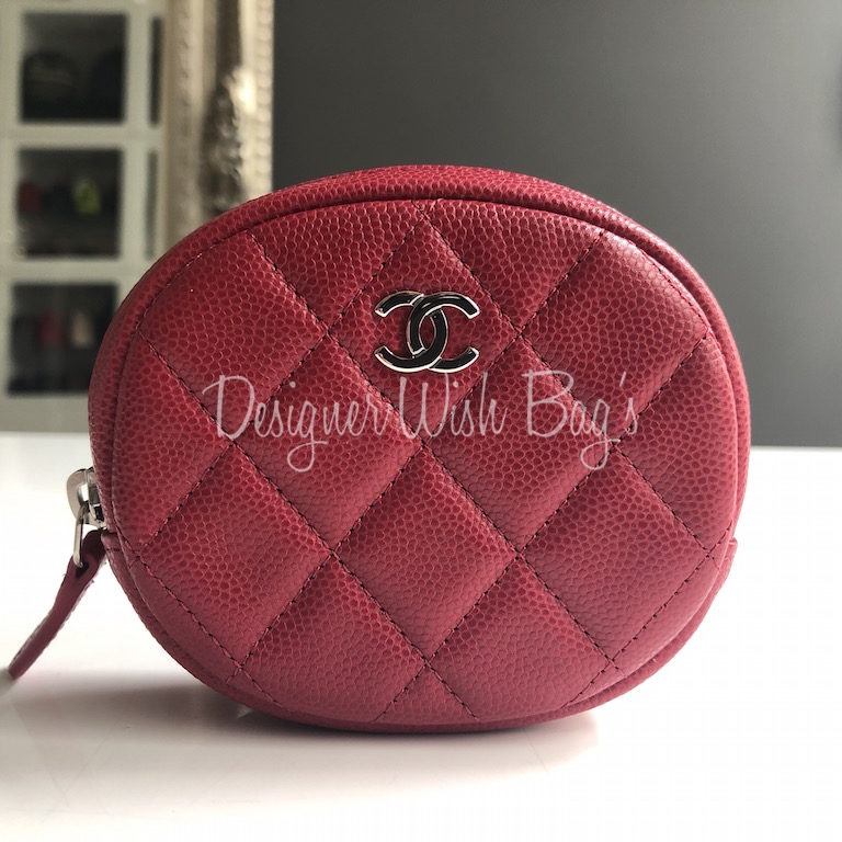 Chanel Round Coin Purse Red 18B - Designer WishBags
