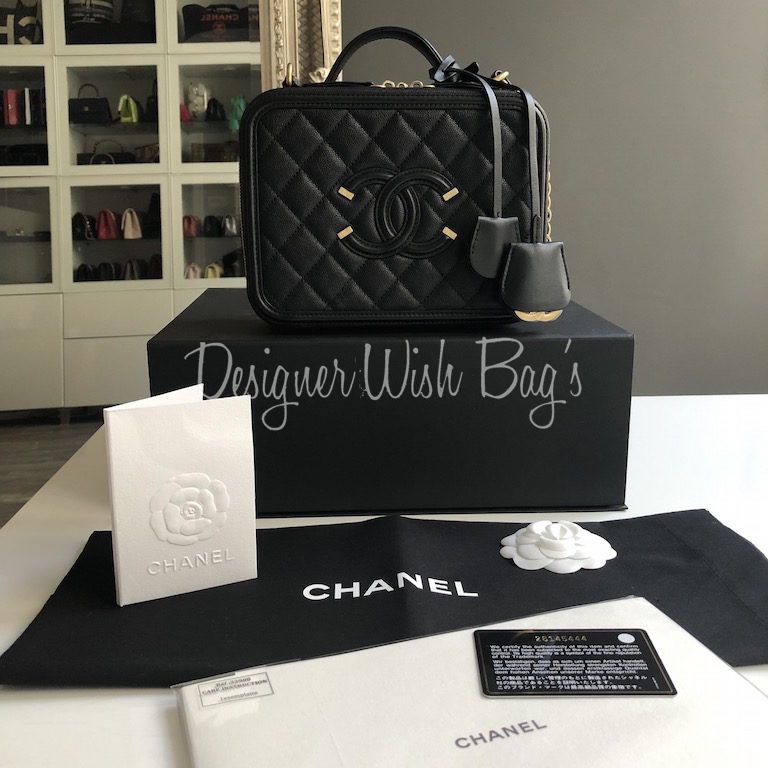 Chanel Vanity Filligree Black Medium