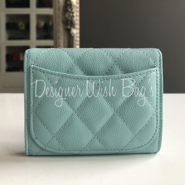 Chanel Wallet Coin Purse Tiffany Blue
