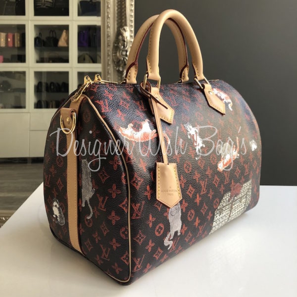 Louis Vuitton Speedy Bandouliere Bag Limited Edition Grace Coddington  Catogram Canvas 30 Brown 12876622