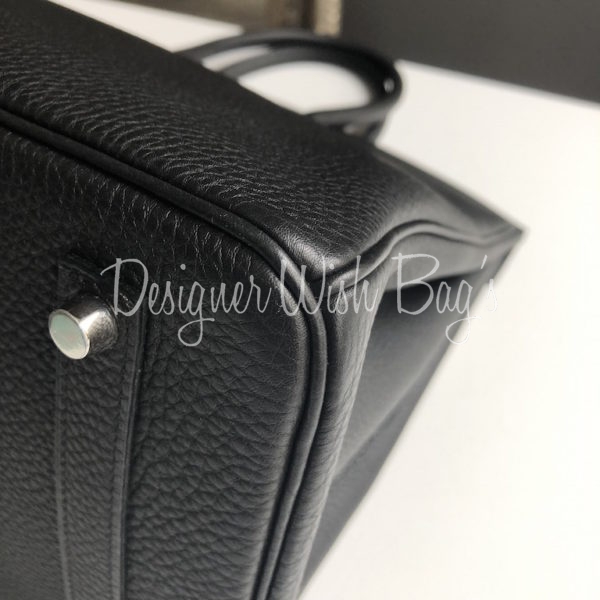 Hermès Birkin Bag 35 Ghillies Black/Denim PHW
