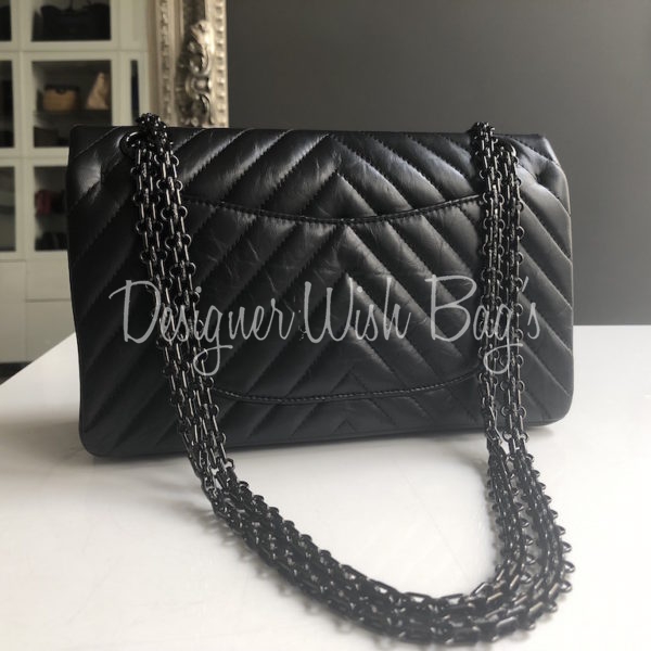 Chanel So Black Reissue 2.55 Flap Bag Quilted Glazed Calfskin 225 -  ShopStyle