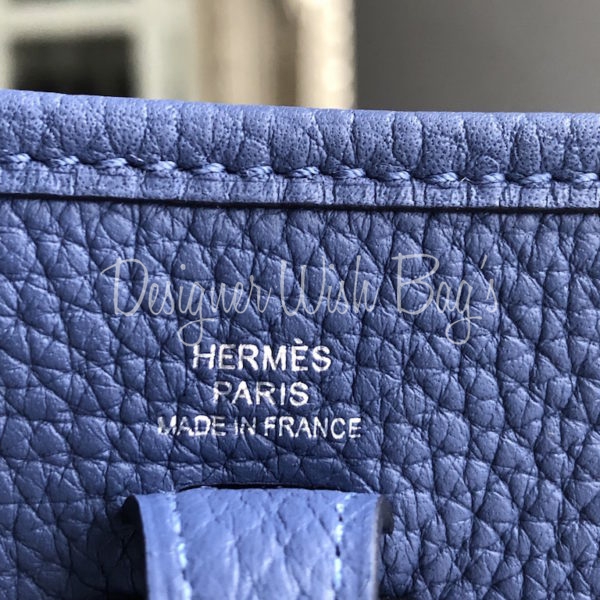 Hermes Mini Evelyne Vert Olive GHW Stamp Y