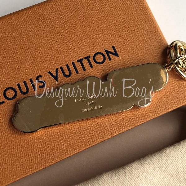 Louis Vuitton New Wave Dragonne Bag Charm and Key Holder Printed Leather  Black 117032303