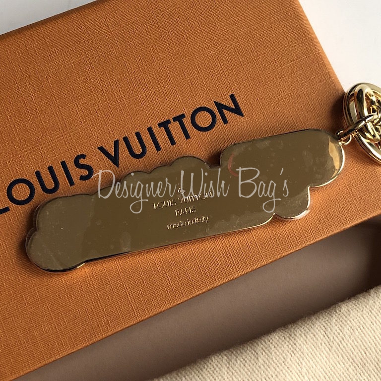 LOUIS VUITTON New Wave Bag Charm Key Holder Fuchsia Pink Yellow Purple  589569